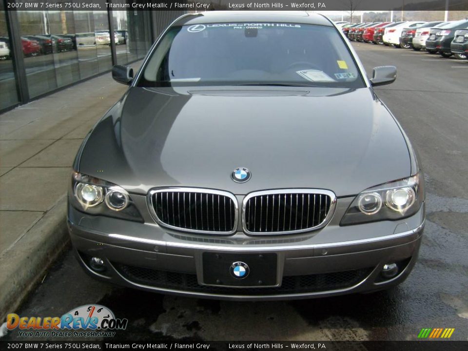 2007 BMW 7 Series 750Li Sedan Titanium Grey Metallic / Flannel Grey Photo #7