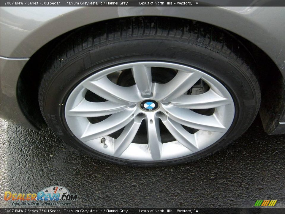 2007 BMW 7 Series 750Li Sedan Titanium Grey Metallic / Flannel Grey Photo #8