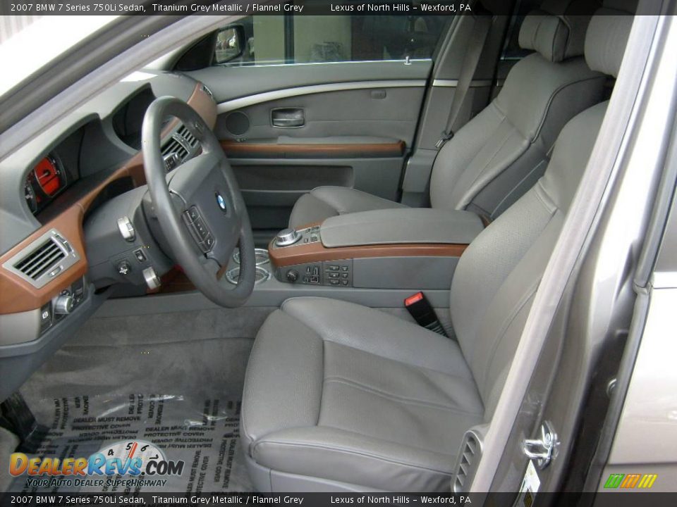 2007 BMW 7 Series 750Li Sedan Titanium Grey Metallic / Flannel Grey Photo #9