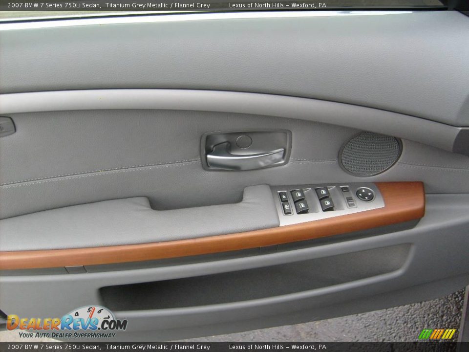 2007 BMW 7 Series 750Li Sedan Titanium Grey Metallic / Flannel Grey Photo #12