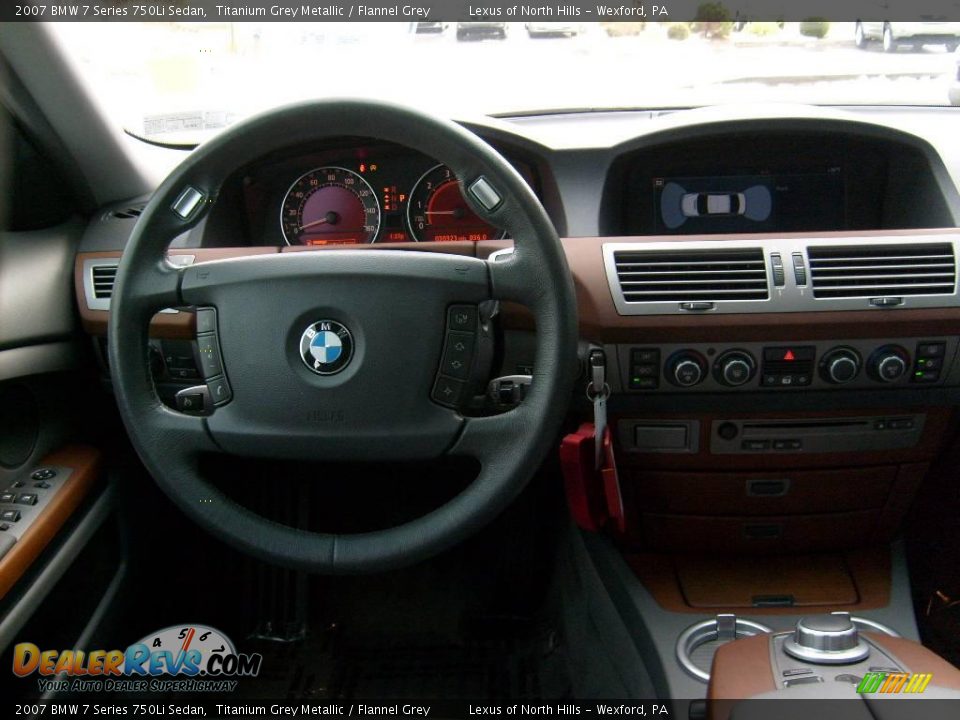 2007 BMW 7 Series 750Li Sedan Titanium Grey Metallic / Flannel Grey Photo #14