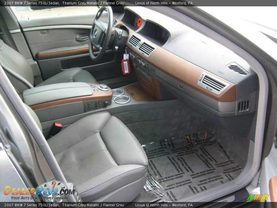 2007 BMW 7 Series 750Li Sedan Titanium Grey Metallic / Flannel Grey Photo #17