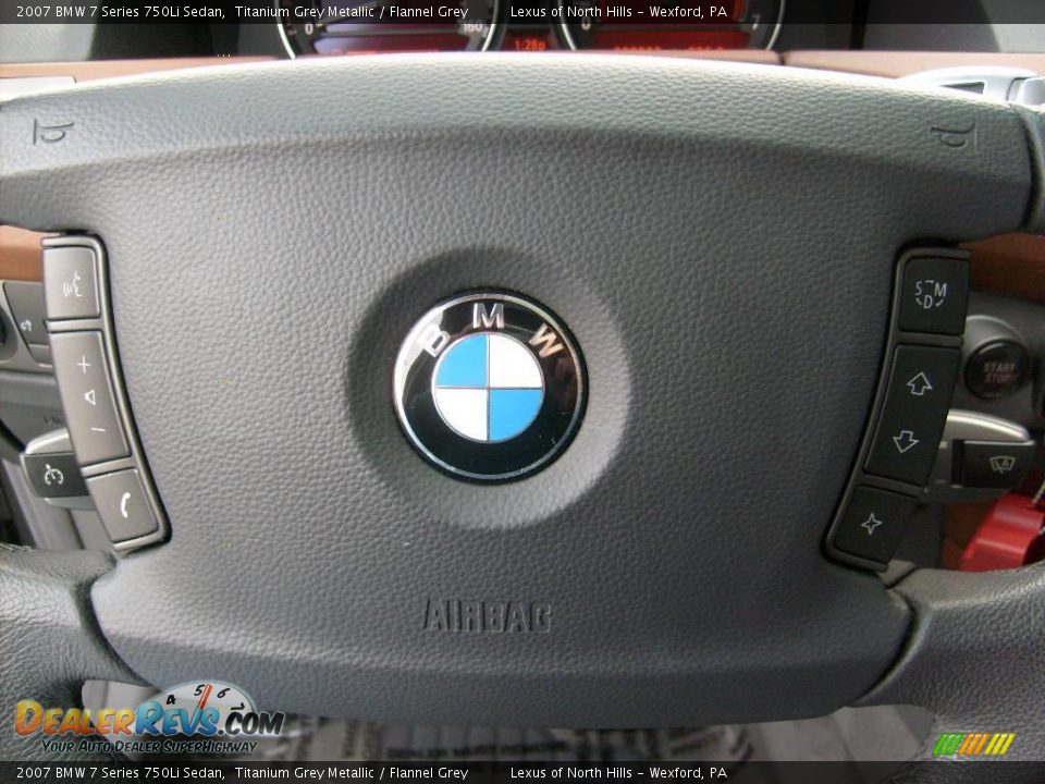 2007 BMW 7 Series 750Li Sedan Titanium Grey Metallic / Flannel Grey Photo #18