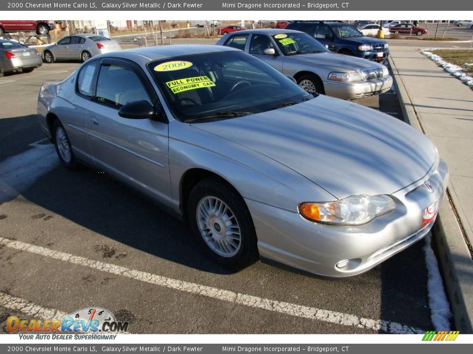 2000 Chevrolet Monte Carlo LS Galaxy Silver Metallic / Dark Pewter Photo #3