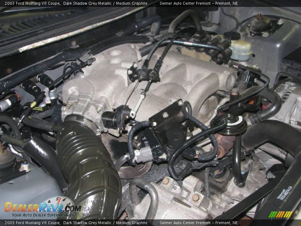 2003 Ford Mustang V6 Coupe Dark Shadow Grey Metallic / Medium Graphite Photo #29