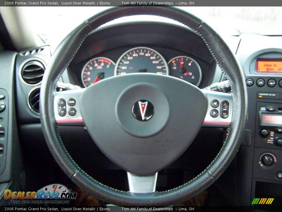 2006 Pontiac Grand Prix Sedan Liquid Silver Metallic / Ebony Photo #18