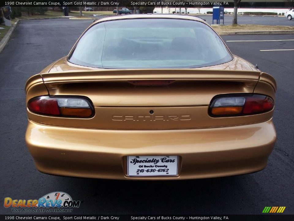 1998 Chevrolet Camaro Coupe Sport Gold Metallic / Dark Grey Photo #30