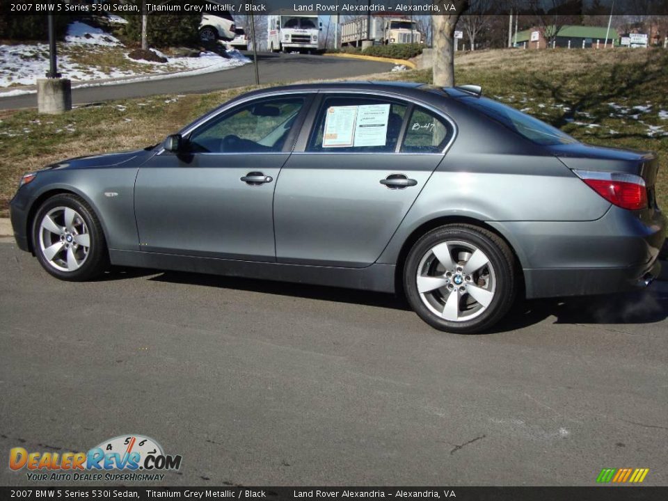 2007 BMW 5 Series 530i Sedan Titanium Grey Metallic / Black Photo #2