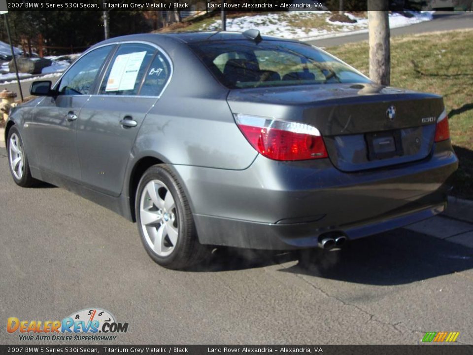 2007 BMW 5 Series 530i Sedan Titanium Grey Metallic / Black Photo #3