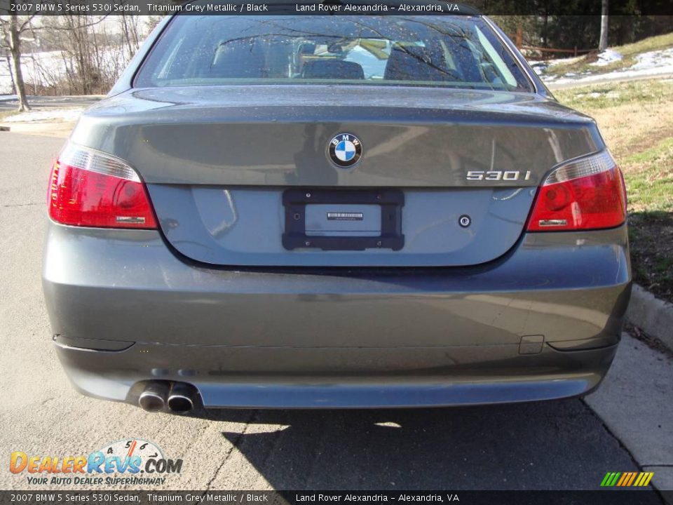 2007 BMW 5 Series 530i Sedan Titanium Grey Metallic / Black Photo #4