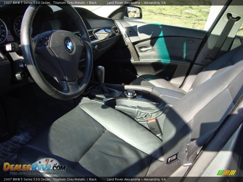 2007 BMW 5 Series 530i Sedan Titanium Grey Metallic / Black Photo #8