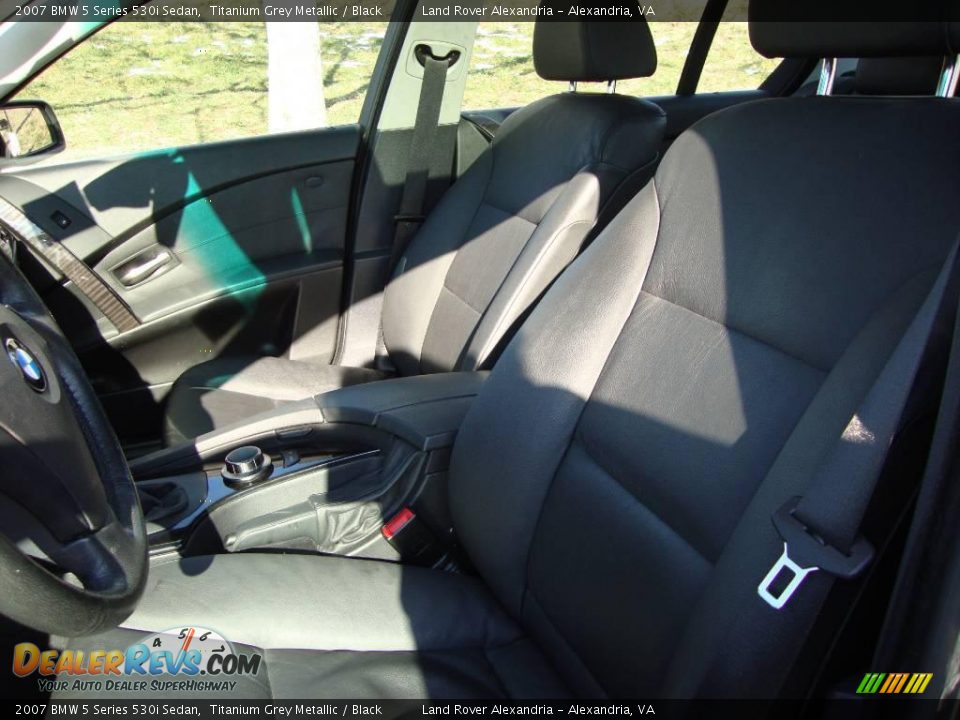2007 BMW 5 Series 530i Sedan Titanium Grey Metallic / Black Photo #11