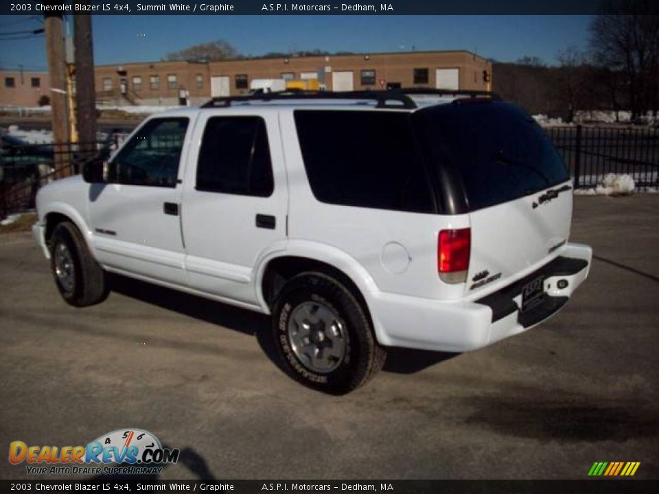 2003 Chevrolet Blazer LS 4x4 Summit White / Graphite Photo #3