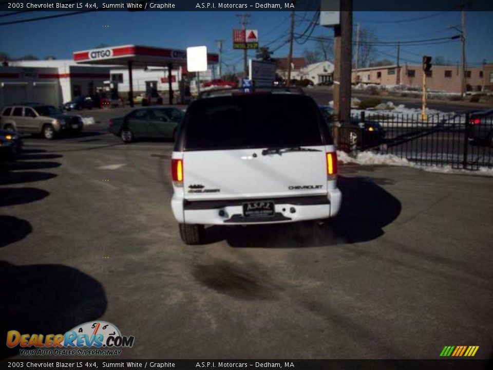 2003 Chevrolet Blazer LS 4x4 Summit White / Graphite Photo #4