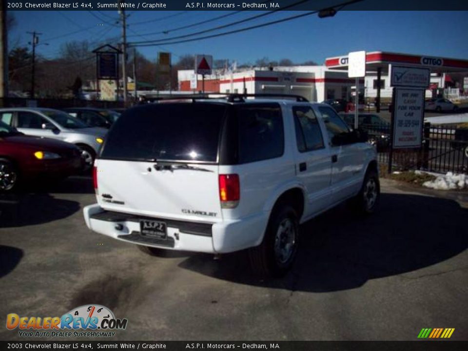 2003 Chevrolet Blazer LS 4x4 Summit White / Graphite Photo #5