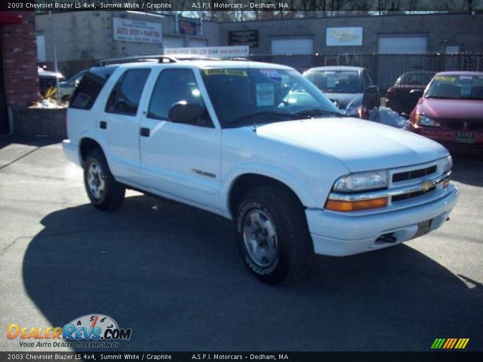 2003 Chevrolet Blazer LS 4x4 Summit White / Graphite Photo #7