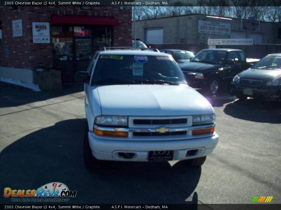 2003 Chevrolet Blazer LS 4x4 Summit White / Graphite Photo #8