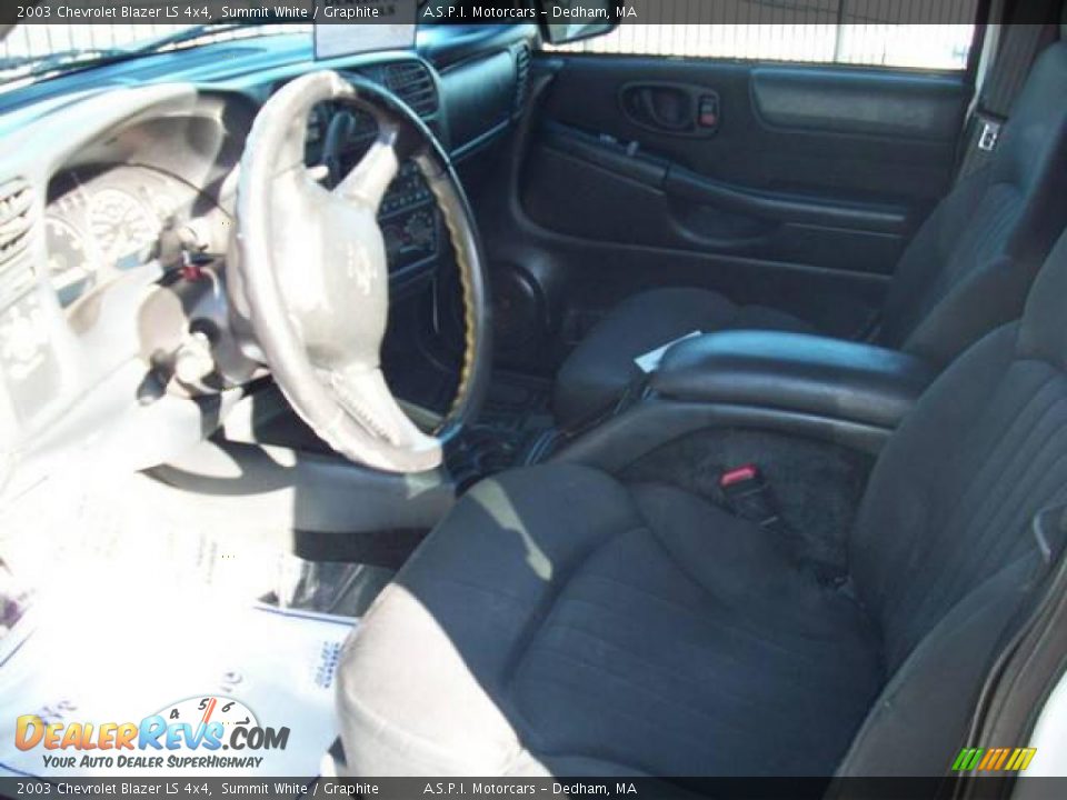 2003 Chevrolet Blazer LS 4x4 Summit White / Graphite Photo #9