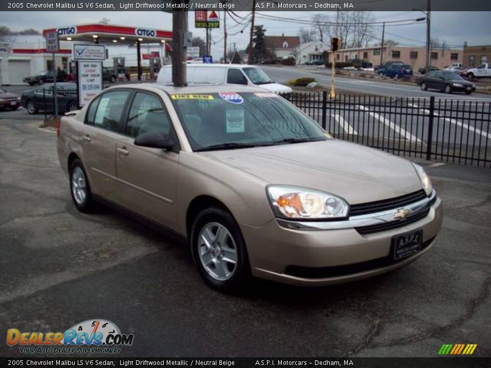 2005 Chevrolet Malibu LS V6 Sedan Light Driftwood Metallic / Neutral Beige Photo #7