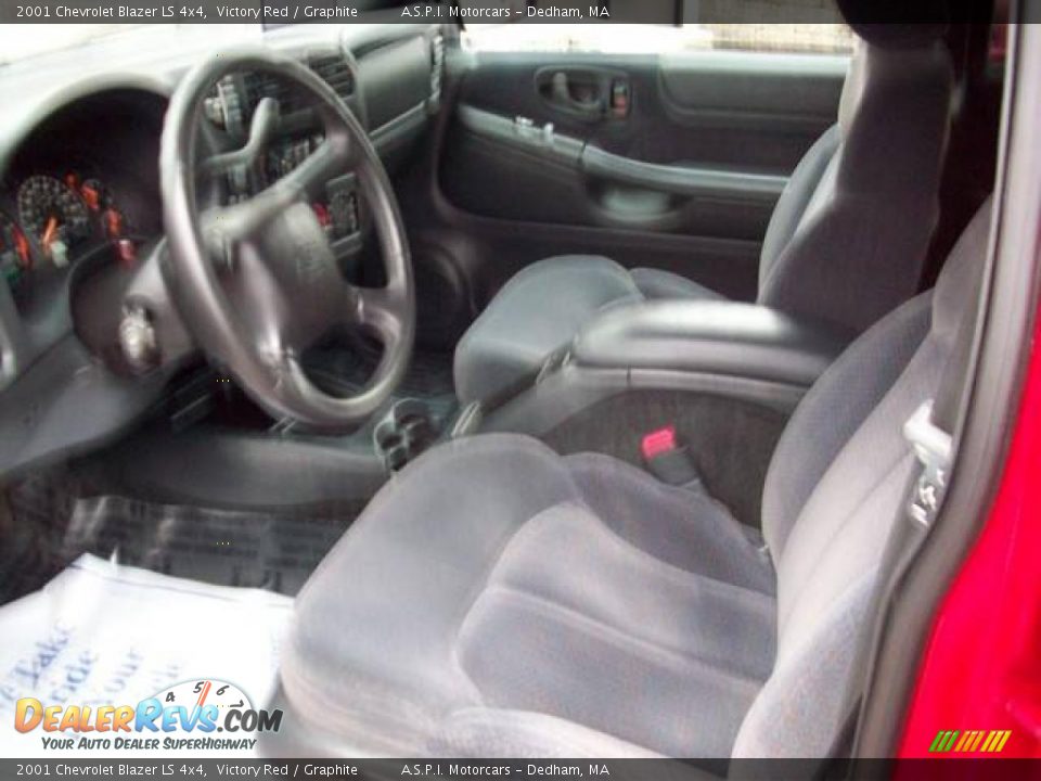 2001 Chevrolet Blazer LS 4x4 Victory Red / Graphite Photo #10