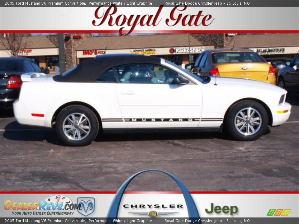 2005 Ford Mustang V6 Premium Convertible Performance White / Light Graphite Photo #1