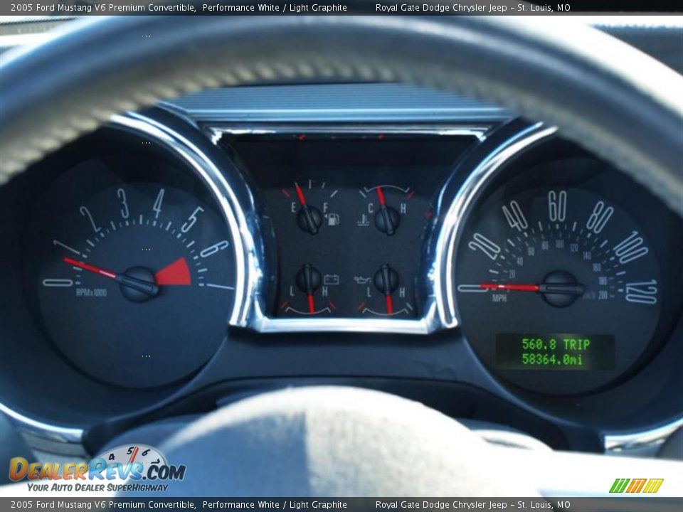2005 Ford Mustang V6 Premium Convertible Performance White / Light Graphite Photo #14
