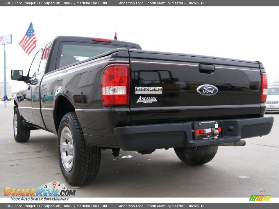 2007 Ford Ranger XLT SuperCab Black / Medium Dark Flint Photo #9
