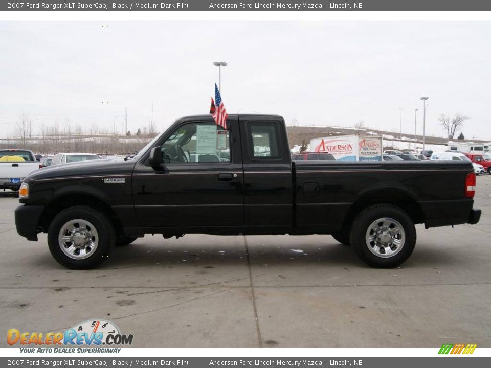 2007 Ford Ranger XLT SuperCab Black / Medium Dark Flint Photo #11