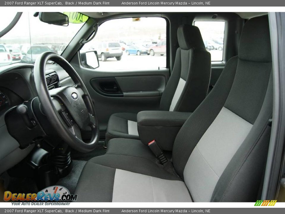 2007 Ford Ranger XLT SuperCab Black / Medium Dark Flint Photo #13