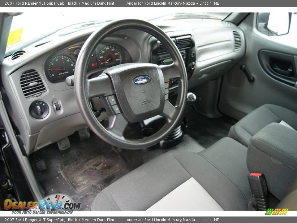 2007 Ford Ranger XLT SuperCab Black / Medium Dark Flint Photo #14