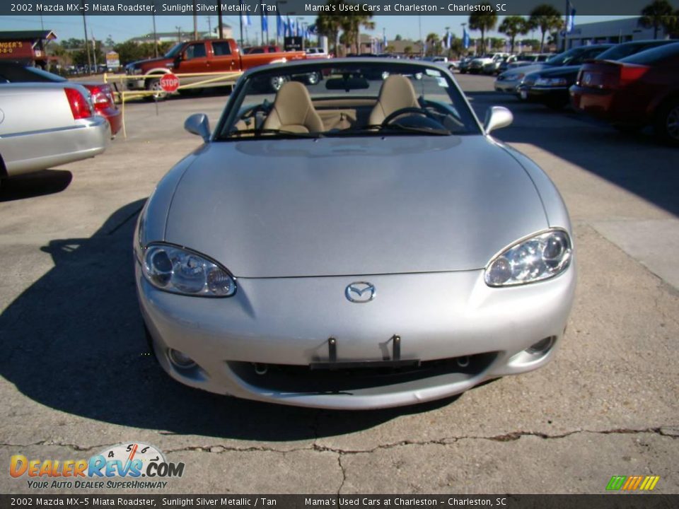 2002 Mazda MX-5 Miata Roadster Sunlight Silver Metallic / Tan Photo #3