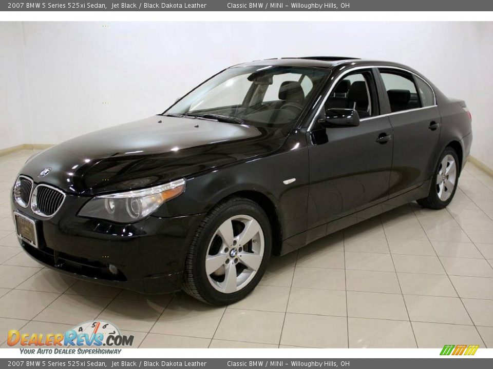 2007 BMW 5 Series 525xi Sedan Jet Black / Black Dakota Leather Photo #2