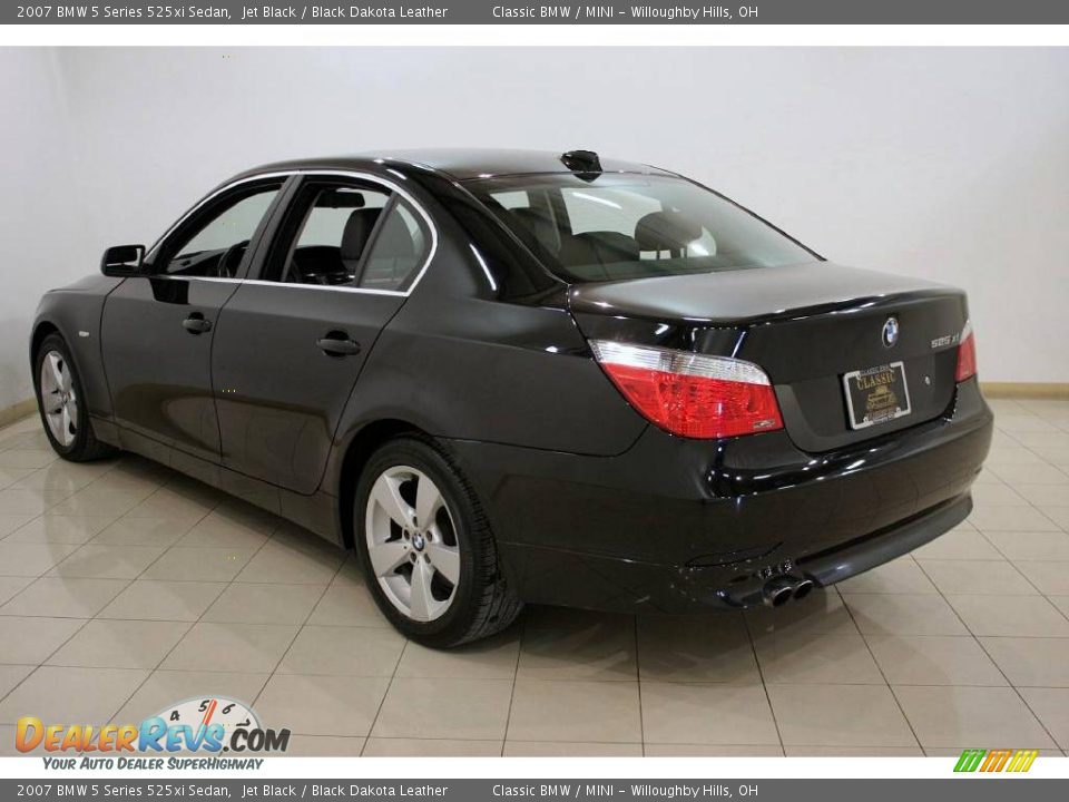2007 BMW 5 Series 525xi Sedan Jet Black / Black Dakota Leather Photo #4