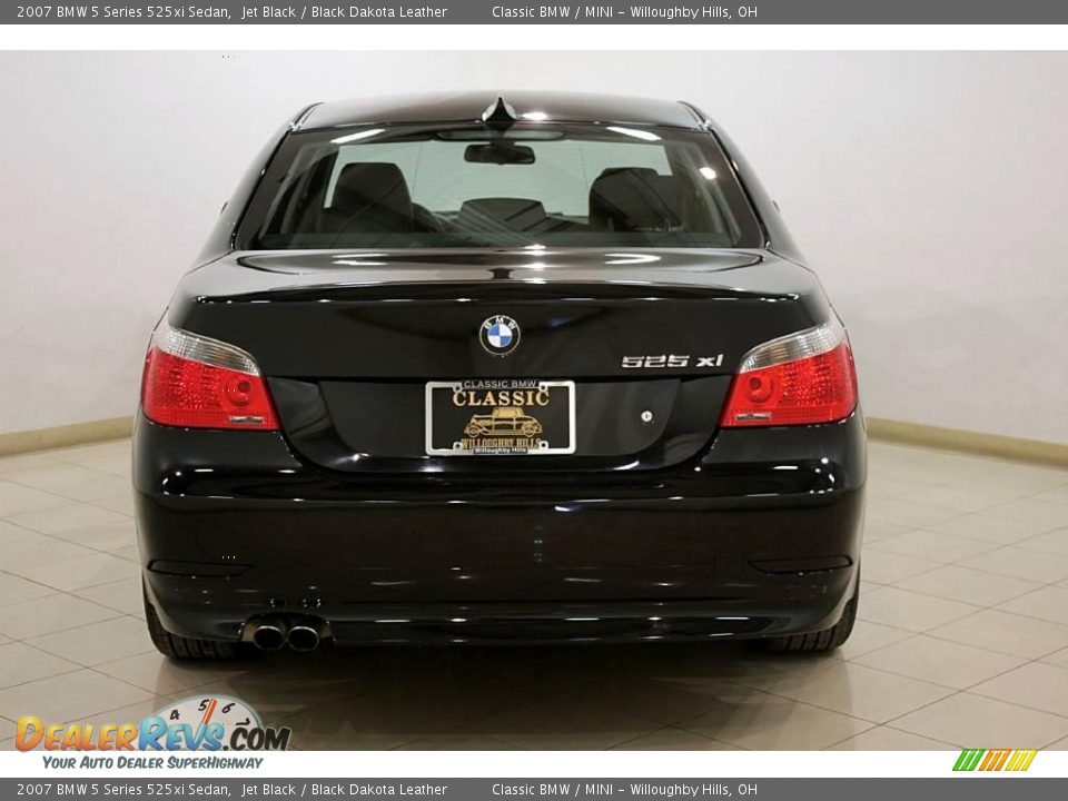 2007 BMW 5 Series 525xi Sedan Jet Black / Black Dakota Leather Photo #5