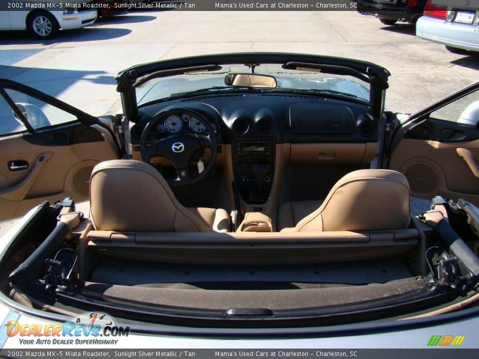 2002 Mazda MX-5 Miata Roadster Sunlight Silver Metallic / Tan Photo #11