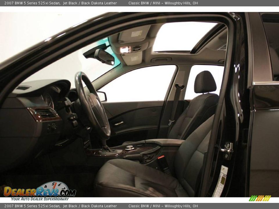 2007 BMW 5 Series 525xi Sedan Jet Black / Black Dakota Leather Photo #10