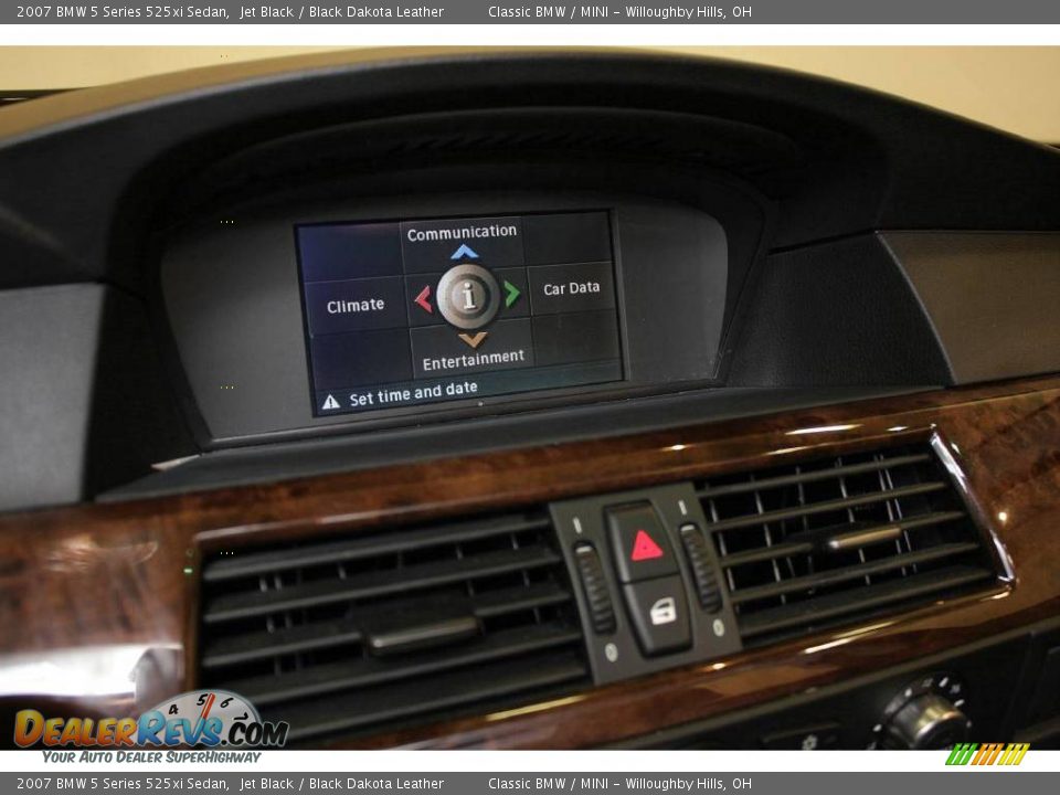 2007 BMW 5 Series 525xi Sedan Jet Black / Black Dakota Leather Photo #15