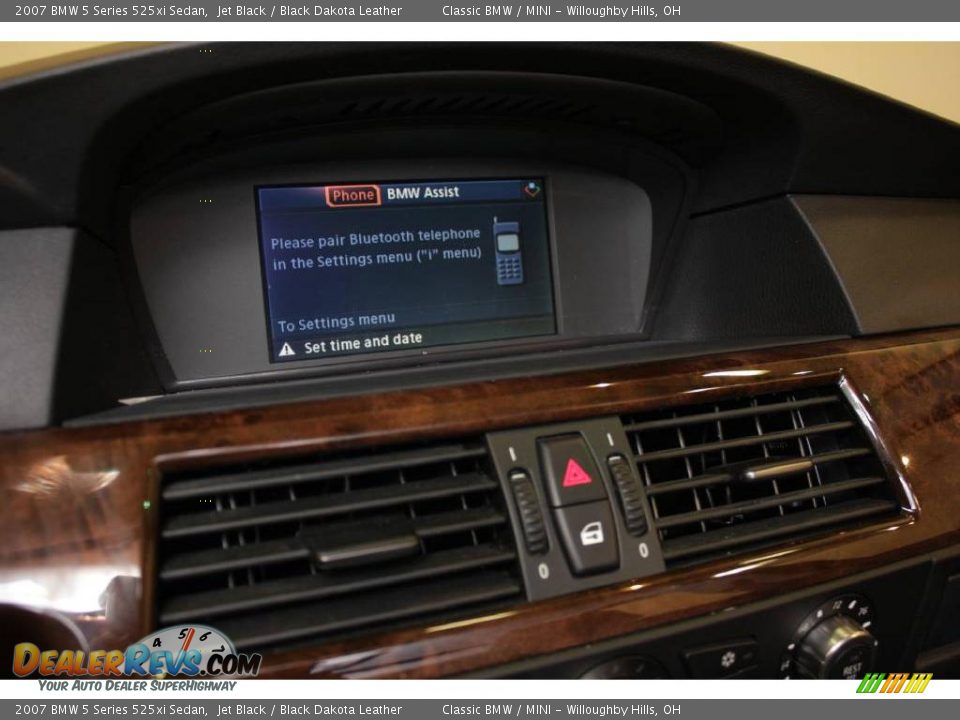 2007 BMW 5 Series 525xi Sedan Jet Black / Black Dakota Leather Photo #16