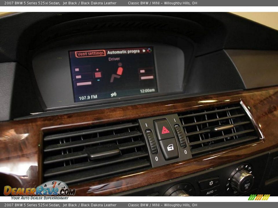 2007 BMW 5 Series 525xi Sedan Jet Black / Black Dakota Leather Photo #18