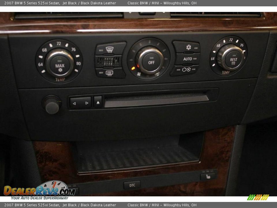 2007 BMW 5 Series 525xi Sedan Jet Black / Black Dakota Leather Photo #19