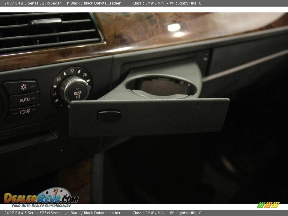 2007 BMW 5 Series 525xi Sedan Jet Black / Black Dakota Leather Photo #20