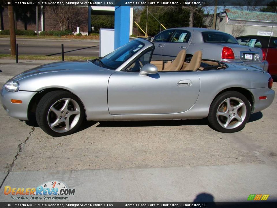 2002 Mazda MX-5 Miata Roadster Sunlight Silver Metallic / Tan Photo #21