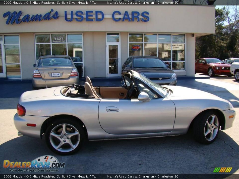 2002 Mazda MX-5 Miata Roadster Sunlight Silver Metallic / Tan Photo #22