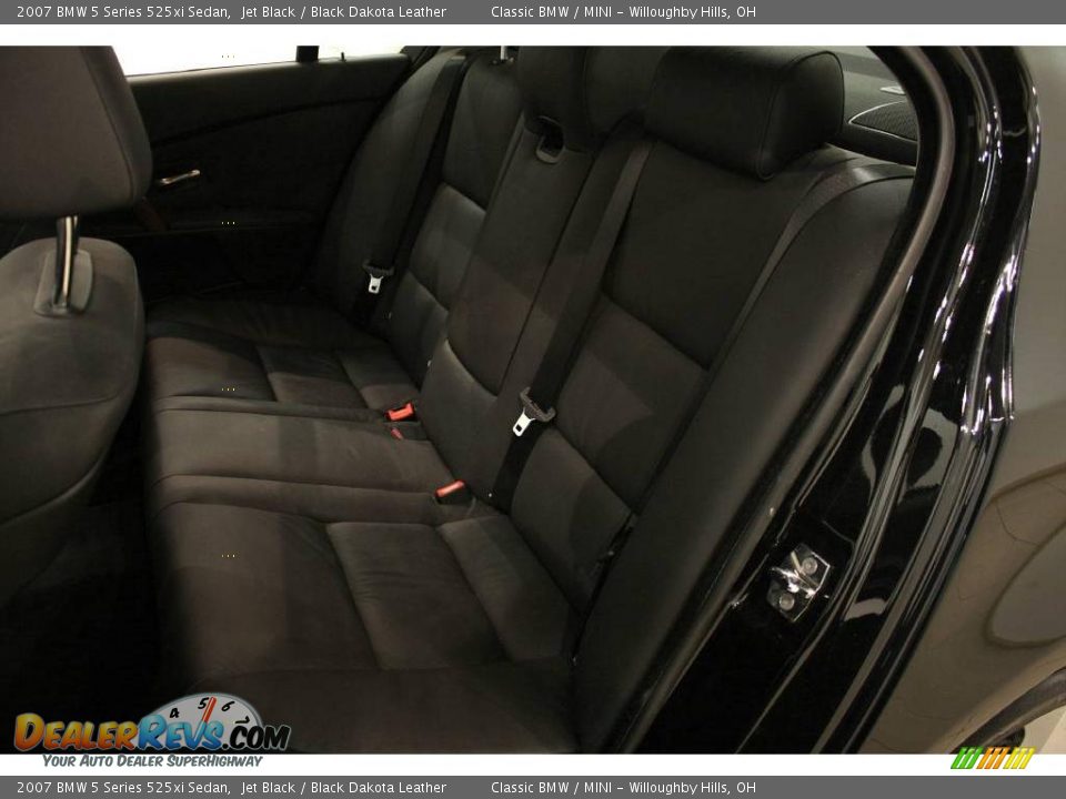 2007 BMW 5 Series 525xi Sedan Jet Black / Black Dakota Leather Photo #26