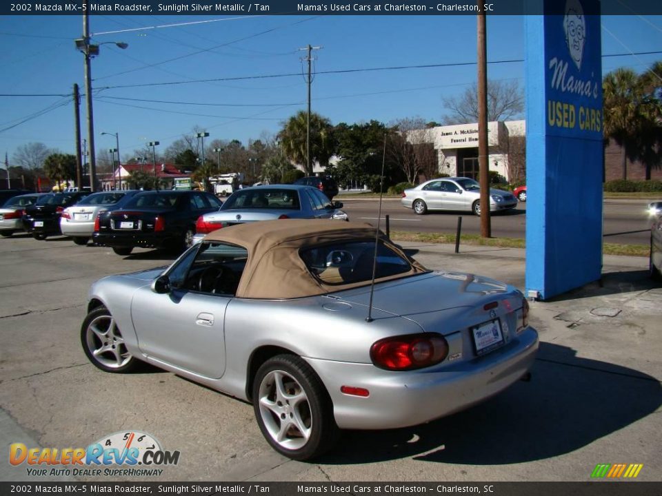 2002 Mazda MX-5 Miata Roadster Sunlight Silver Metallic / Tan Photo #27