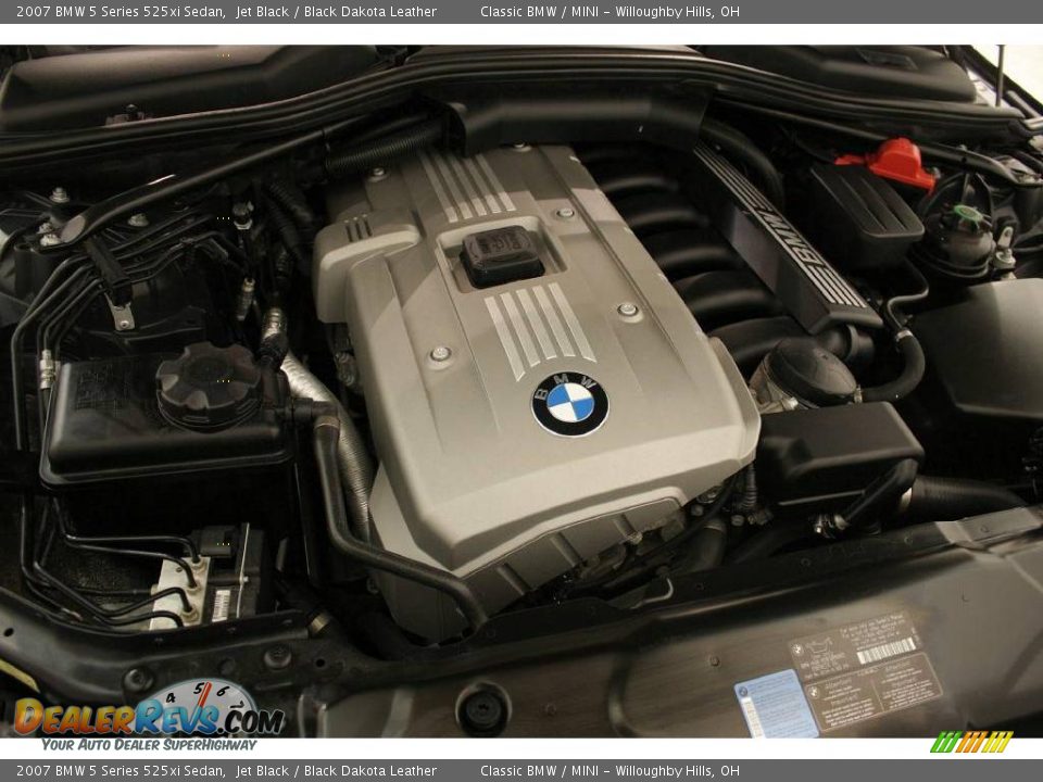 2007 BMW 5 Series 525xi Sedan Jet Black / Black Dakota Leather Photo #29
