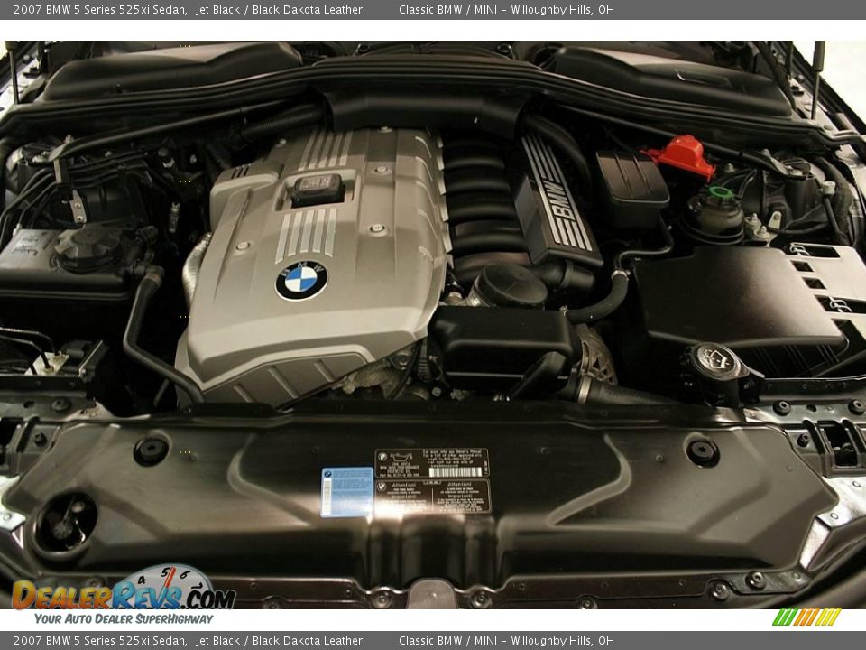 2007 BMW 5 Series 525xi Sedan Jet Black / Black Dakota Leather Photo #30
