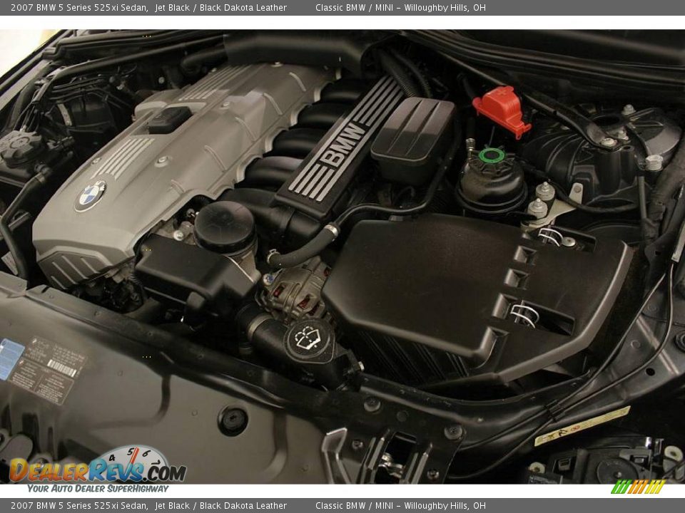 2007 BMW 5 Series 525xi Sedan Jet Black / Black Dakota Leather Photo #31