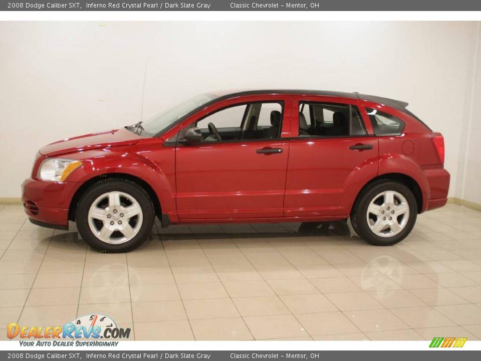 2008 Dodge Caliber SXT Inferno Red Crystal Pearl / Dark Slate Gray Photo #4