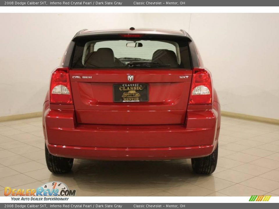 2008 Dodge Caliber SXT Inferno Red Crystal Pearl / Dark Slate Gray Photo #6